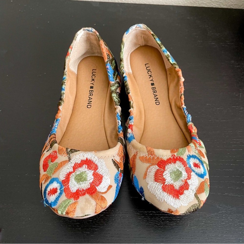 Lucky Brand Women's Floral Ballet Flats - Multicolor - Picture 11 of 11